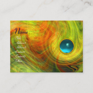 LJUS VORTEX AQUAMARINE Red gult orange blue Visitkort