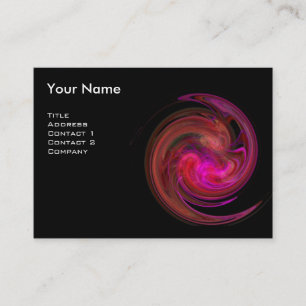 LJUS VORTEX MONOGRAM Vibrant Black rosa violet Visitkort
