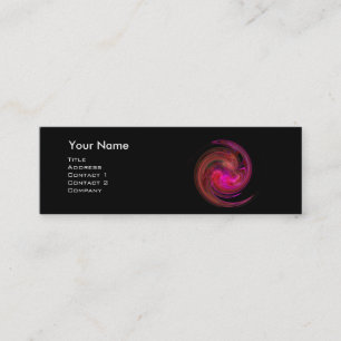 LJUS VORTEX MONOGRAM Vibrant svart röd rosa Mini Visitkort