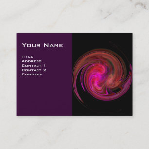 LJUS VORTEX,vibrant svart rosa violett vitt Visitkort