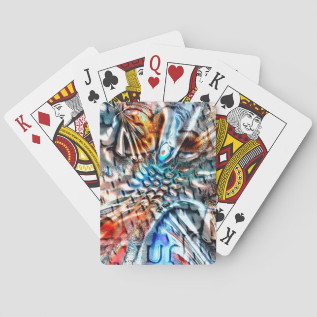 Ljus, vriden färgad sammet eller vriden smuts casinokort (Baksidan)