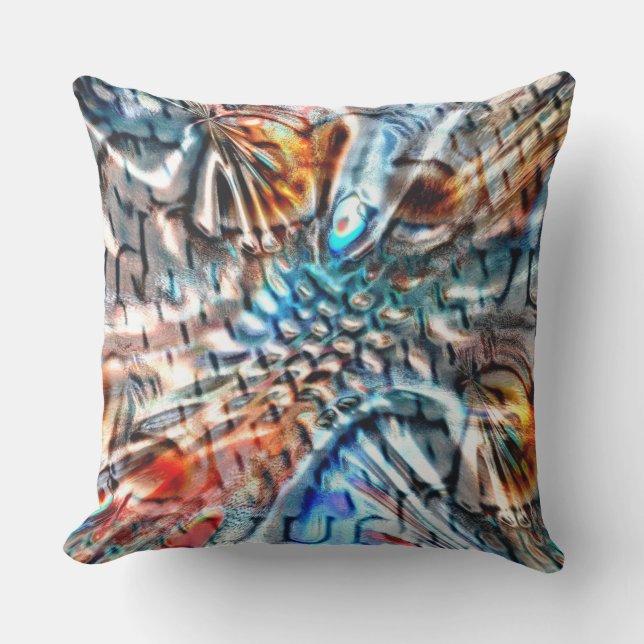 Ljus, vriden färgad sammet eller vriden smuts kudde (Framsida)