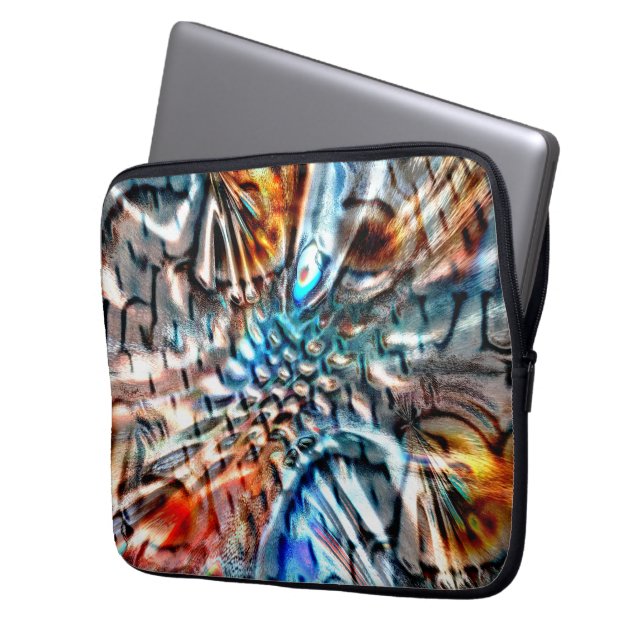 Ljus, vriden färgad sammet eller vriden smuts laptop fodral (Framsidan Vänster)