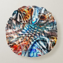 Ljus, vriden färgad sammet eller vriden smuts rund kudde