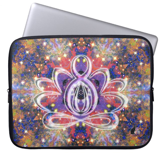 Ljus Zen Lotus Laptop Fodral (Framsidan)