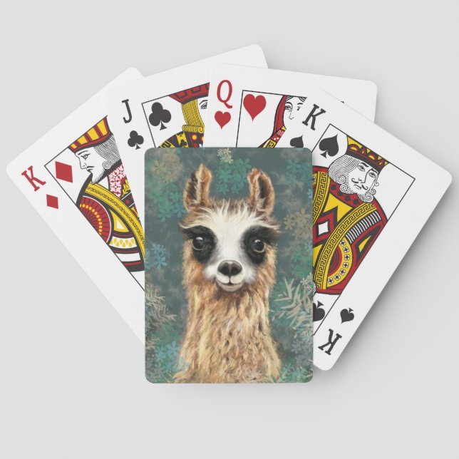 Ljusa Alpaca-uppspelningskort Casinokort (Baksidan)