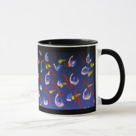 ljusa blått för räka för hav för kaffemuggabstrakt mugg