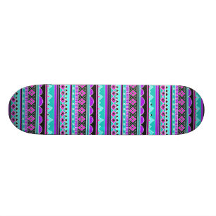 Ljusa blått och purpurfärgat stam- mönster skateboard bräda 21,5 cm