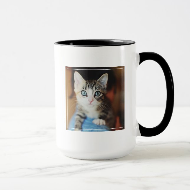 Ljusa blått synad kattunge mugg (Höger)