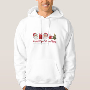 Ljusa dagar, varm Hjärtar julkläder Hoodie