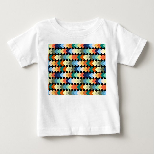 Ljusa Färgader T Shirt (Framsida)
