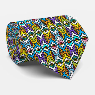 Ljusa färger afrikanska mönster slips