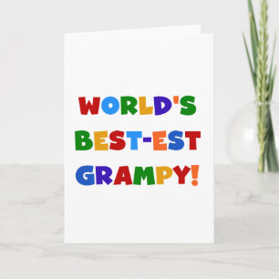 Ljusa färger Bäst-est Grampy T-tröja och gåvor Kort