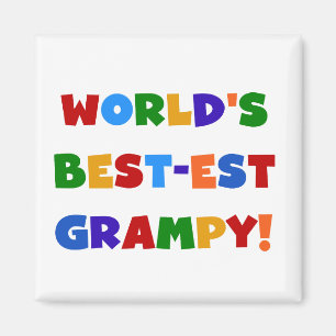 Ljusa färger Bäst-est Grampy T-tröja och gåvor Magnet