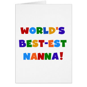 Ljusa färger Bäst-est Nanna Tshirts Hälsningskort
