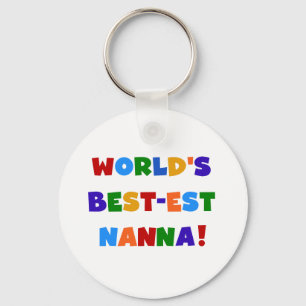 Ljusa färger Bäst-est Nanna Tshirts Nyckelring