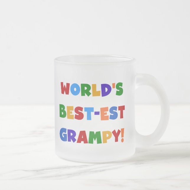 Ljusa färger bästa Grampy T-shirts och presenter Frostad Glasmugg (Höger)