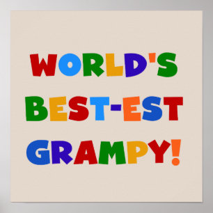 Ljusa färger bästa Grampy T-shirts och presenter Poster