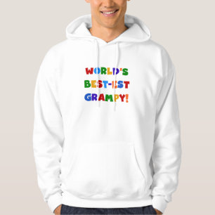Ljusa färger bästa Grampy T-shirts och presenter Sweatshirt Med Luva