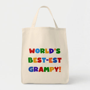 Ljusa färger bästa Grampy T-shirts och presenter Tygkasse