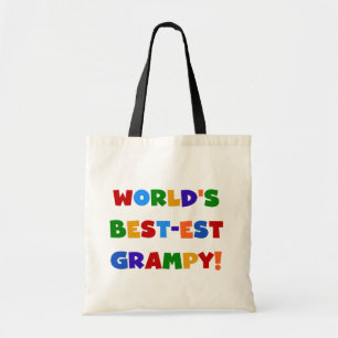 Ljusa färger bästa Grampy T-shirts och presenter Tygkasse
