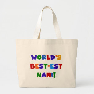 Ljusa färger bästa Nani T-shirts och gåvor Jumbo Tygkasse