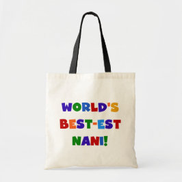 Ljusa färger bästa Nani T-shirts och gåvor Tygkasse