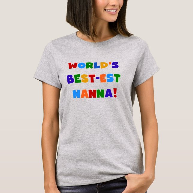 Ljusa färger bästa Nanna Tshirts (Framsida)
