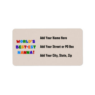 Ljusa färger bästa Nanna Tshirts Adressetikett
