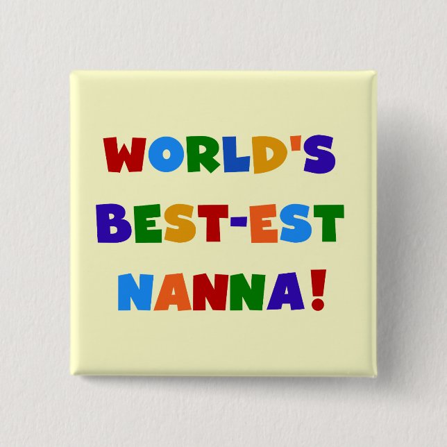 Ljusa färger bästa Nanna Tshirts Knapp (Framsida)