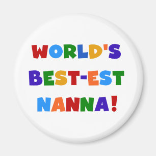 Ljusa färger bästa Nanna Tshirts Magnet