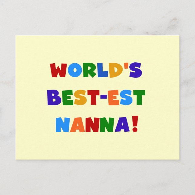 Ljusa färger bästa Nanna Tshirts Vykort (Framsida)