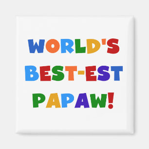 Ljusa färger bästa papaw-skjortor och gåvor magnet