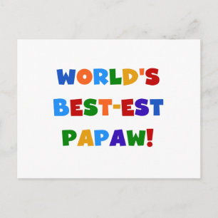 Ljusa färger bästa papaw-skjortor och gåvor vykort