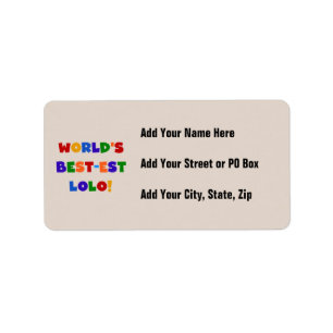 Ljusa färger bästa T-shirts och presenter från Lol Adressetikett