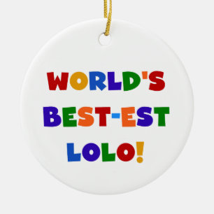 Ljusa färger bästa T-shirts och presenter från Lol Julgransprydnad Keramik