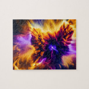 Ljusa färger i Nebula Exploding in Space Pussel