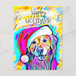 Ljusa färger julklapp - Gullrederande konst Helg Vykort