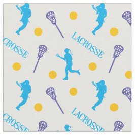Ljusa färger Lacrosse Player Mönster Tyg