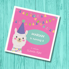 Ljusa färger lamama party pappersservett