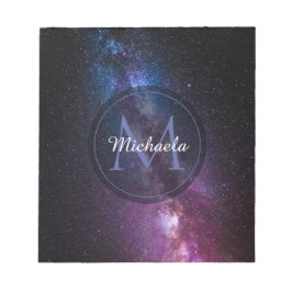 Ljusa färger, personaliserbart, monogram anteckningsblock