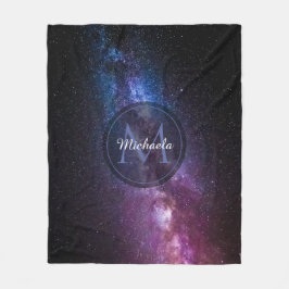 Ljusa färger, personaliserbart, monogram fleecefilt