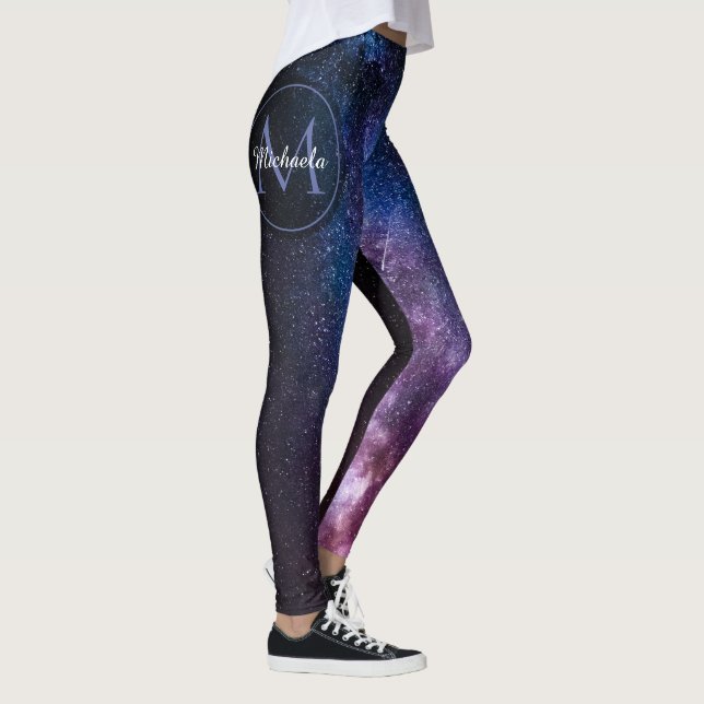 Ljusa färger, personaliserbart, monogram leggings (Höger)