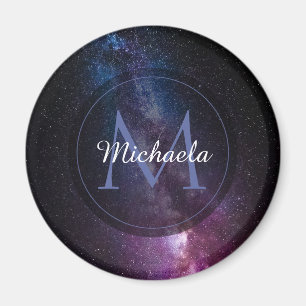 Ljusa färger, personaliserbart, monogram magnet