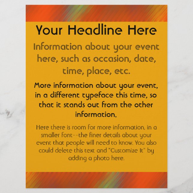 Ljusa färger reklamblad (Framsidan)