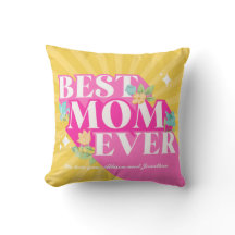 Ljusa färger Retro Typography Best Mamma någonsin