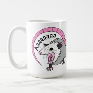 Ljusa färger skrikig pungråtta kaffemugg
