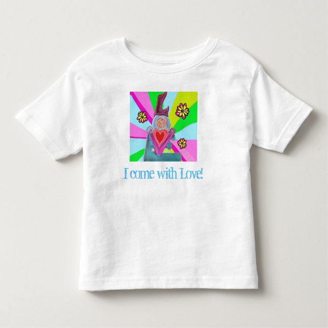 Ljusa färger typografi Kärlek-grafik T Shirt (Framsida)