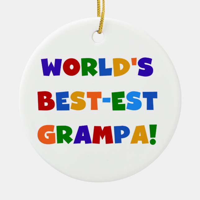 Ljusa färger världens bästa Grampa-gåvor Julgransprydnad Keramik (Framsidan)