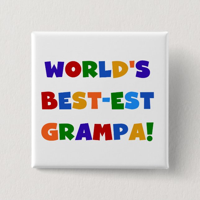 Ljusa färger världens bästa Grampa-gåvor Knapp (Framsida)